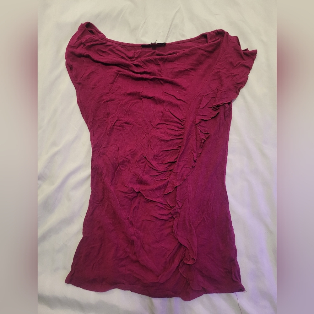 Women's Ruffle-Trim Camisole Tank - Berry Plum